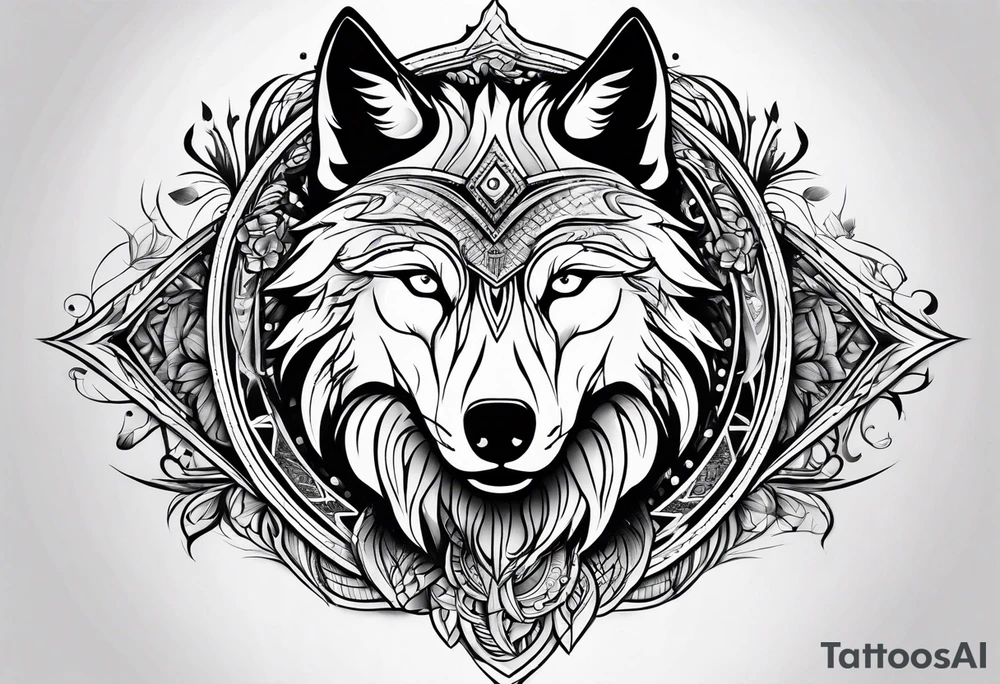 Wolf tattoo idea