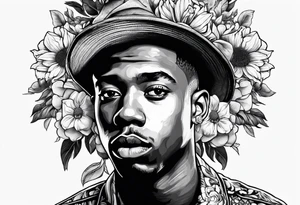 flower boy album cover by tyler the creator tattoo idea