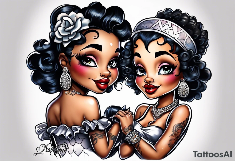 African american betty boop tattoo idea
