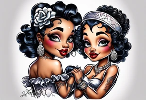 African american betty boop tattoo idea