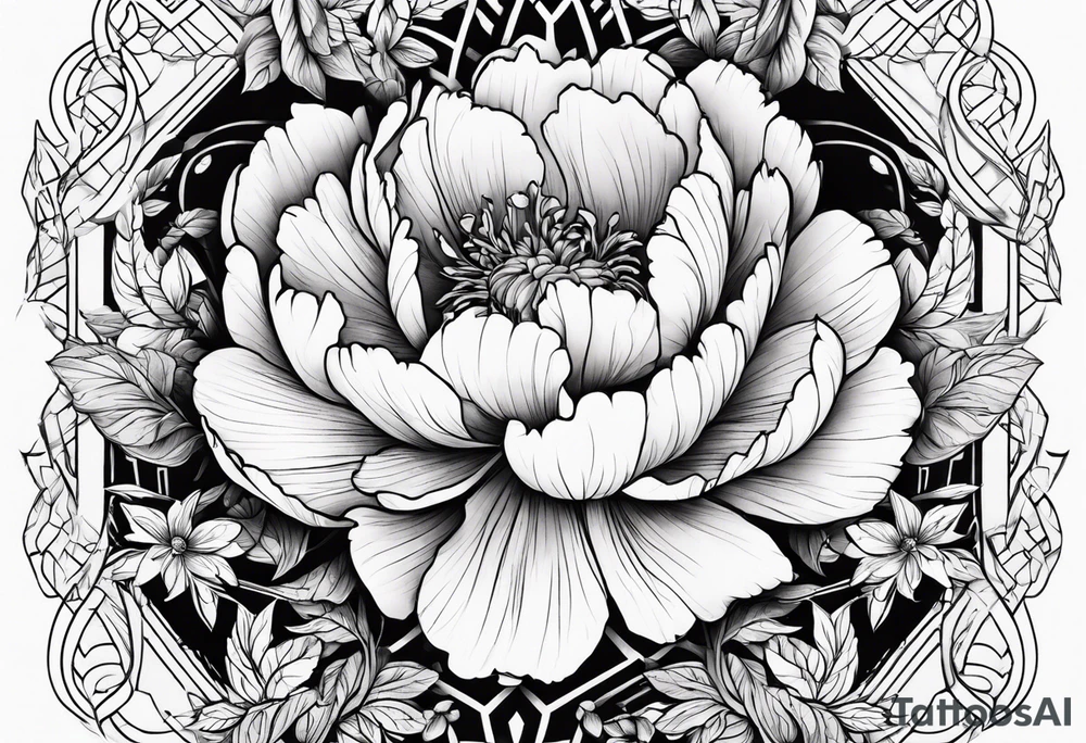 Peony tattoo idea
