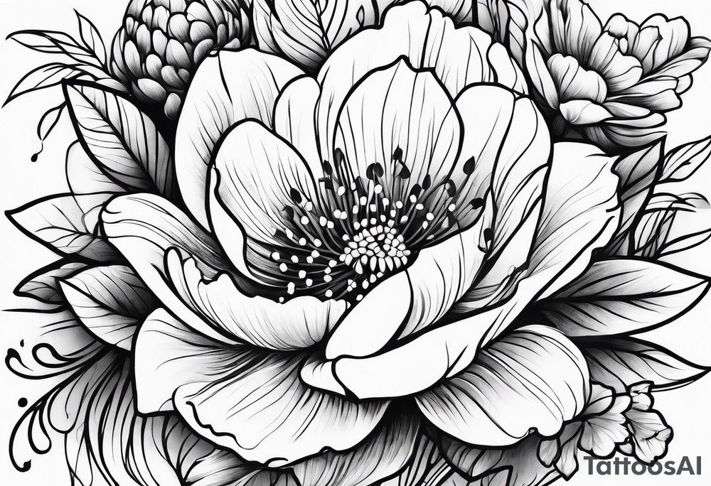 Flowers small tattoo idea