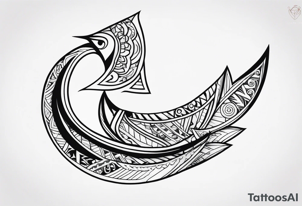 Polynesian hook tattoo tattoo idea