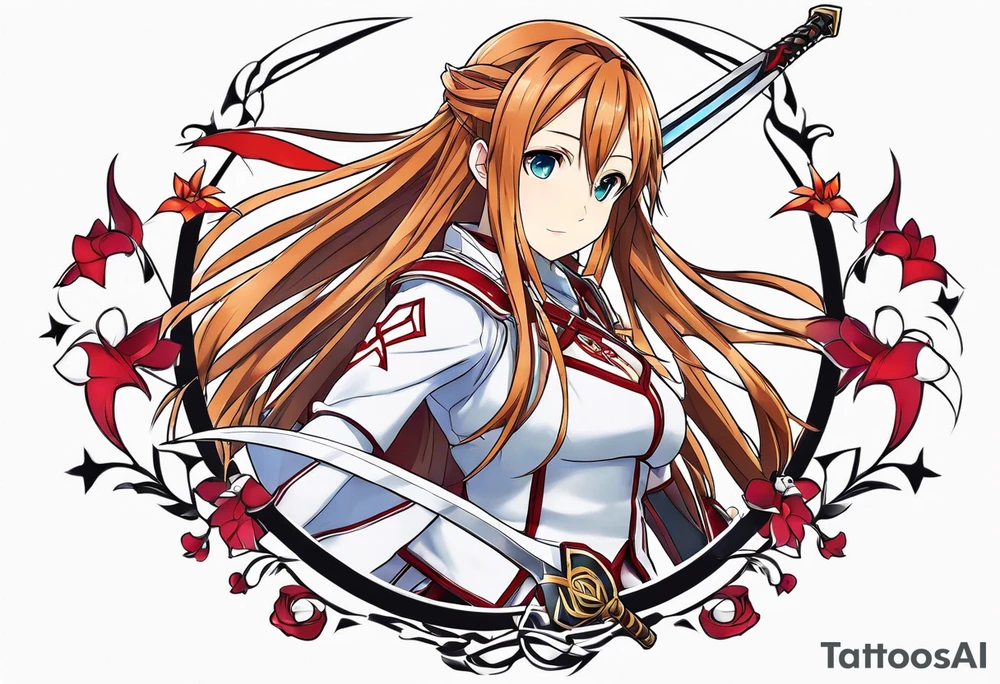 Sword art online asuna anime tattoo idea