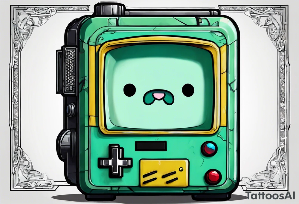 BMO from adventure time with a halo tattoo idea