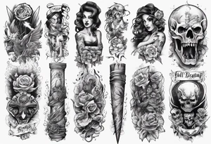 full arm sleeve tattoo
betrayal theme tattoo idea