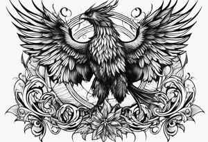 group of phoenix tattoo idea