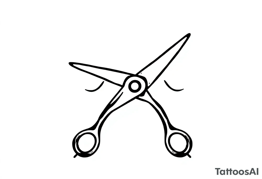 Scissors cutting tattoo idea