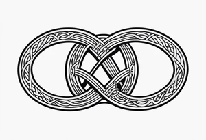 Double infinity symbol with TB5 shown once inside symbol tattoo idea