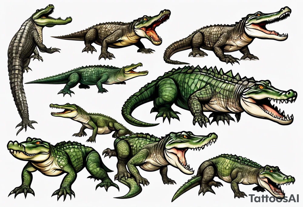 crocodile tattoo idea
