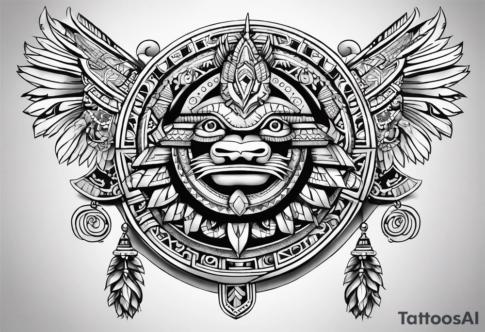 Aztec animal tattoo idea
