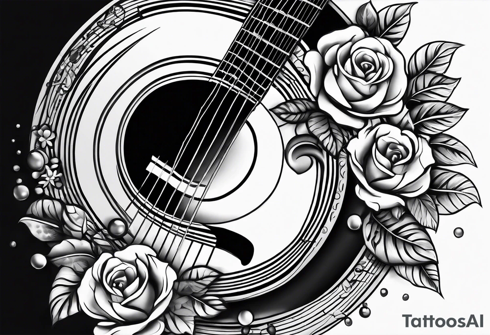 music and guitar and baby footprints tattoo idea music and guitar and baby footprints tattoo idea