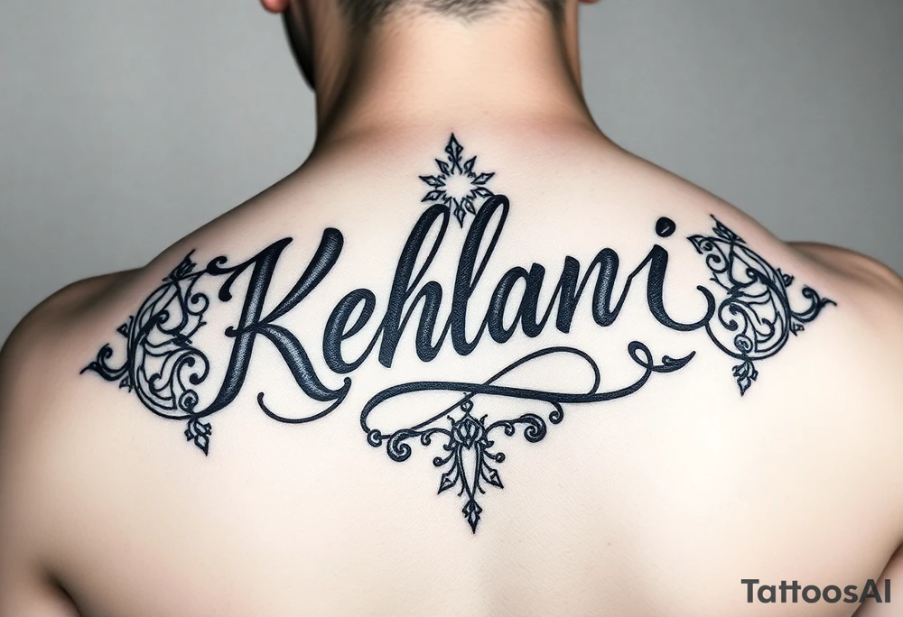 kehlani in cursive tattoo idea