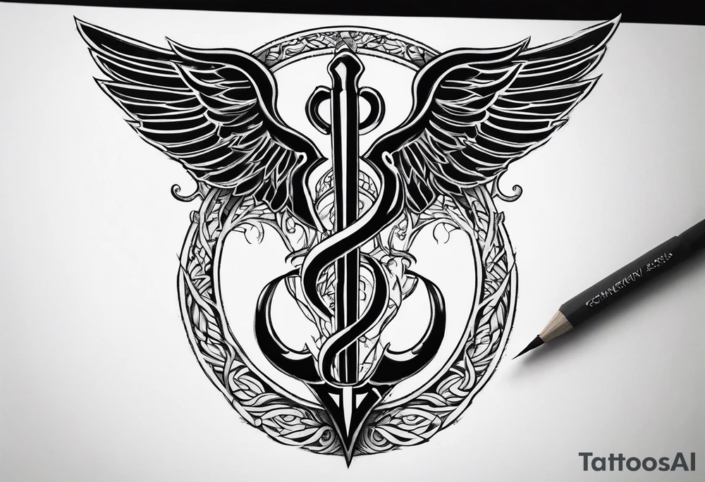 caduceus tattoo idea