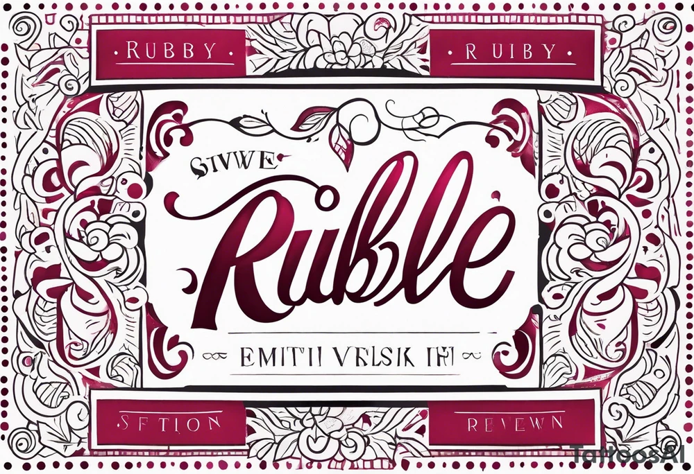 Feminine font : Ruby tattoo idea