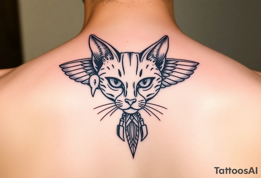 Egyptian cat tattoo idea