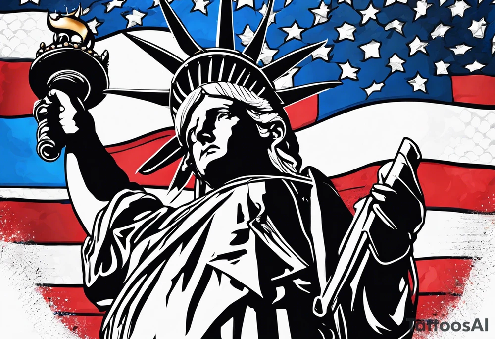 independence, freedom, patriotic, strength, courage, american revolution tattoo idea