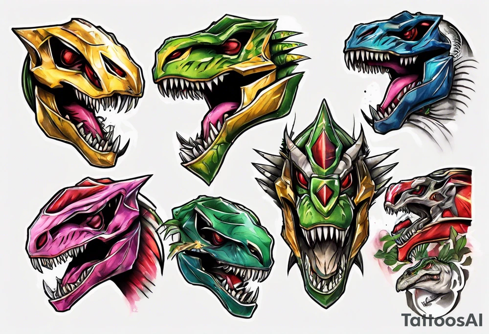 mighty morphin power rangers tyrannosaurus 
Christopher tattoo idea