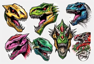 mighty morphin power rangers tyrannosaurus 
Christopher tattoo idea