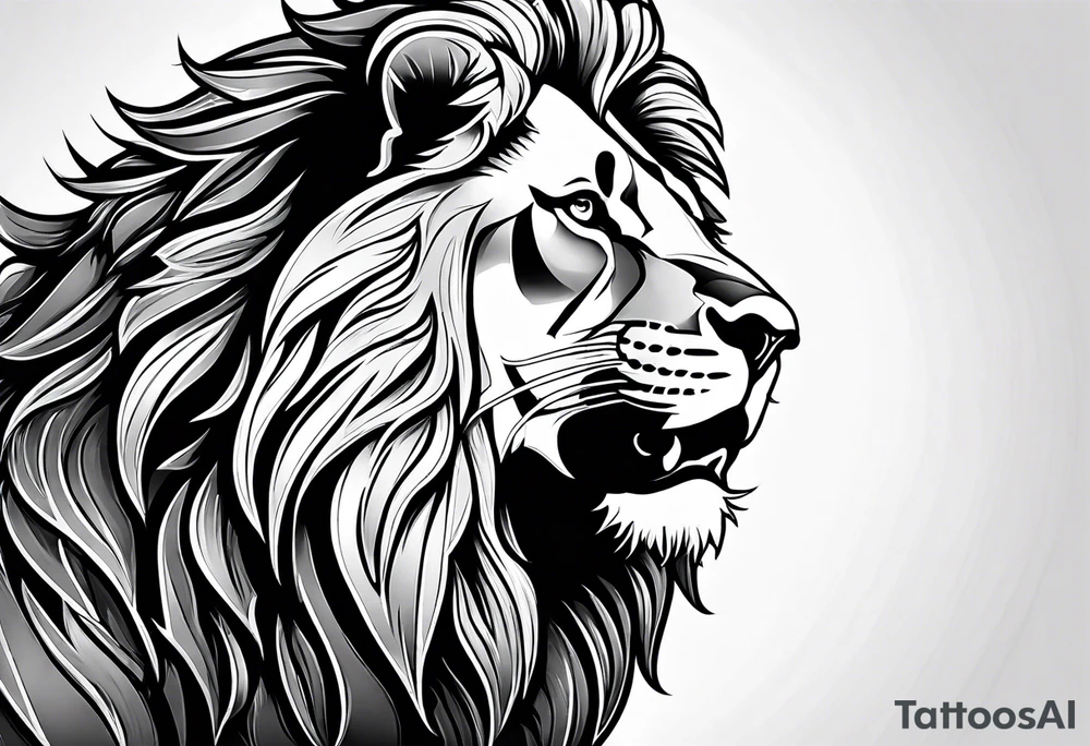 lion roar tattoo idea