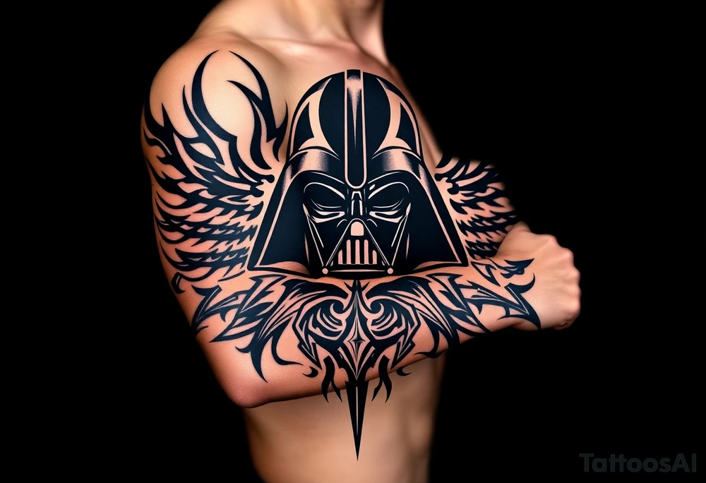 Darth Vader Empire and Sith tribal tattoo. tattoo idea