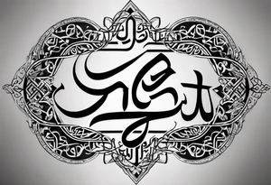 arabic calligraphy of the translation, what doesnt kill you makes you stronger - Just writing tattoo idea