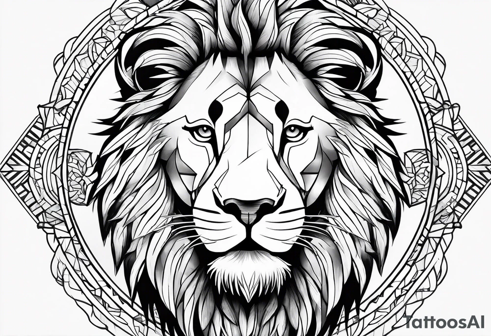 Lion head tattoo idea