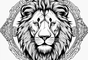 Lion head tattoo idea