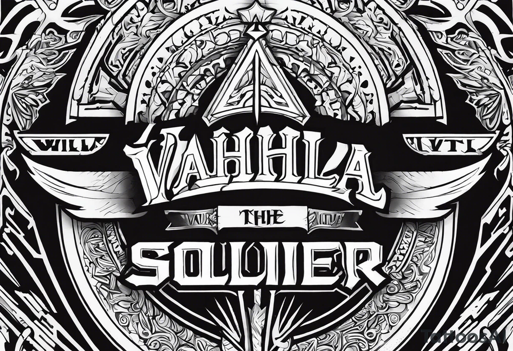 Valhalla  warrior soldier tattoo idea