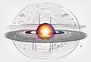 electromagnetic wave, diffraction phenomena, physics tattoo idea