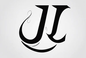 J and R initials lowercase in a nice font tattoo idea