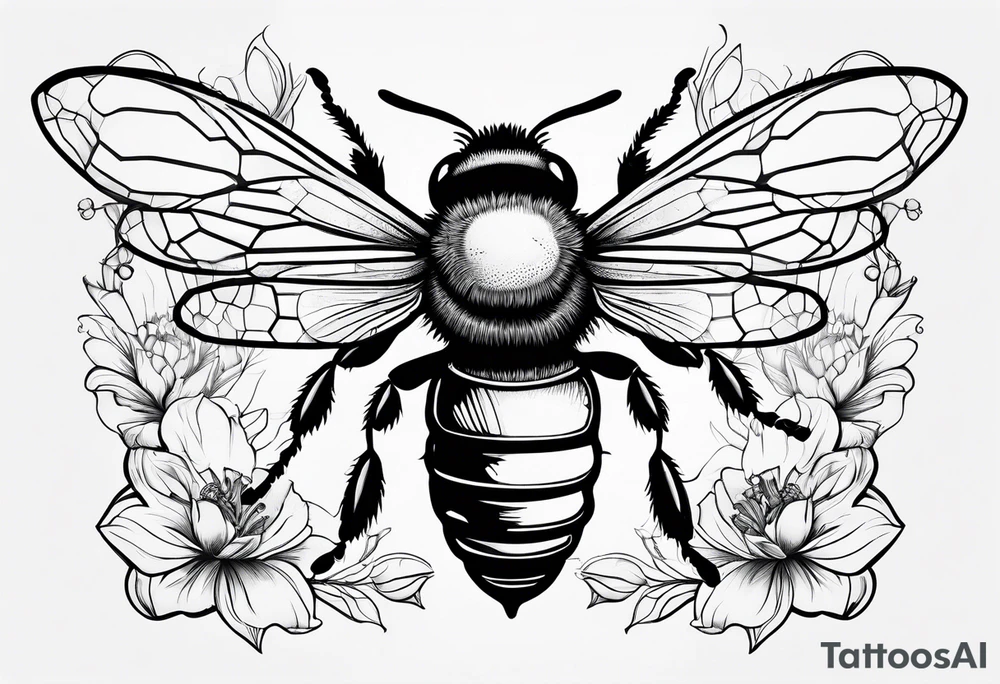 Honeybee abstract tattoo idea
