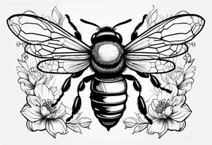 Honeybee abstract tattoo idea