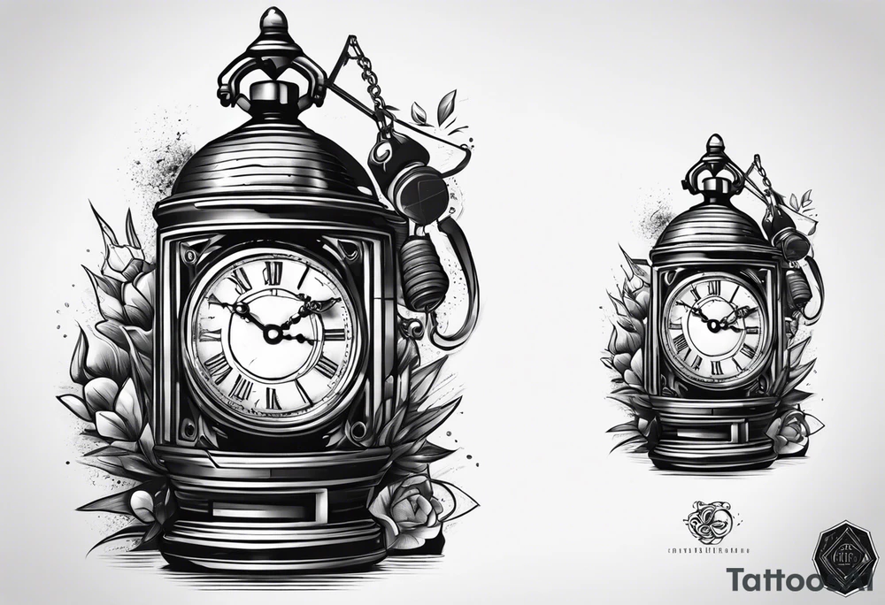 Grenade and clock tattoo idea