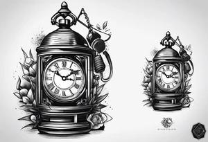 Grenade and clock tattoo idea