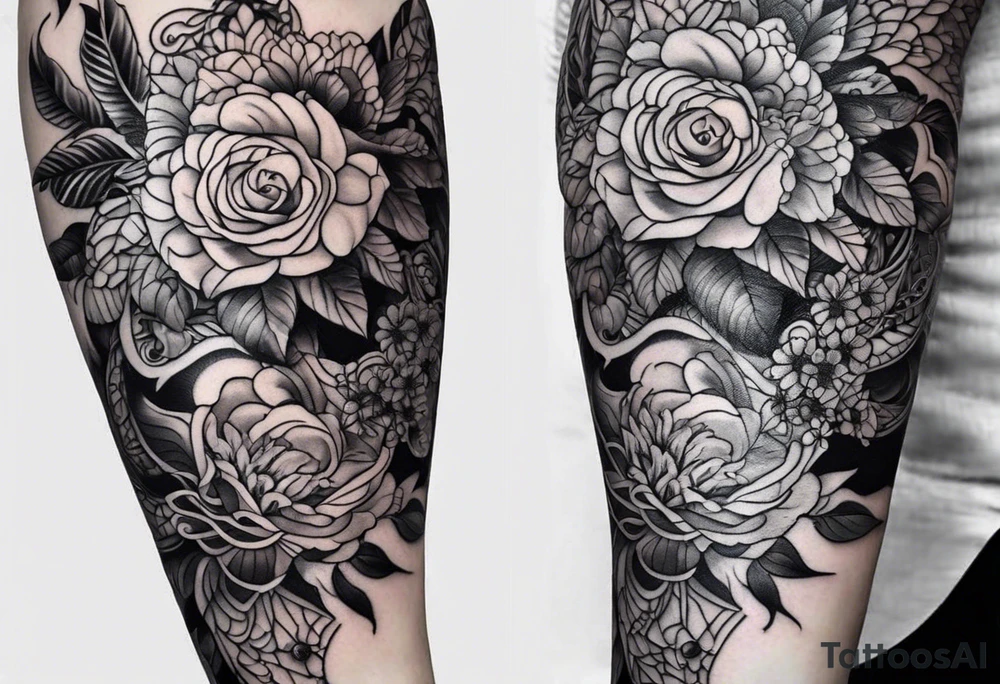 Lacework sleeve tattoo idea