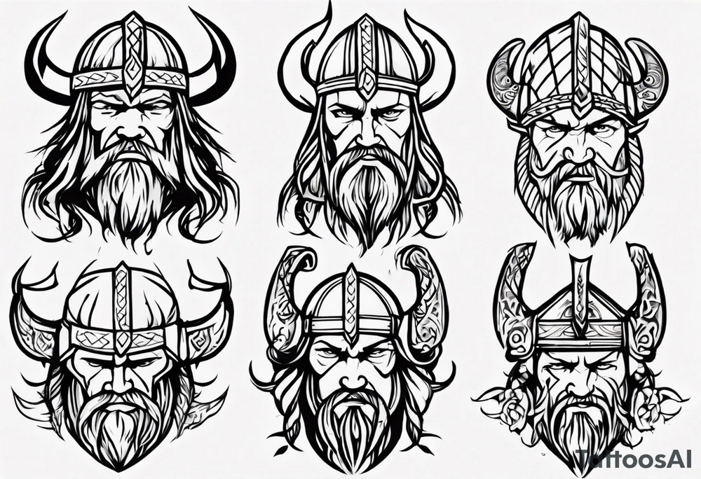 Viking no tattoos face and shoulders tattoo idea