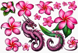 pink plumeria
dragon tattoo idea