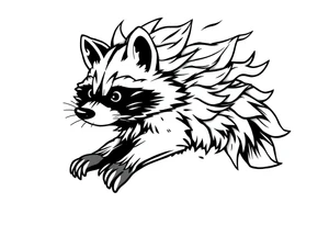 Fire Raccoon tattoo idea