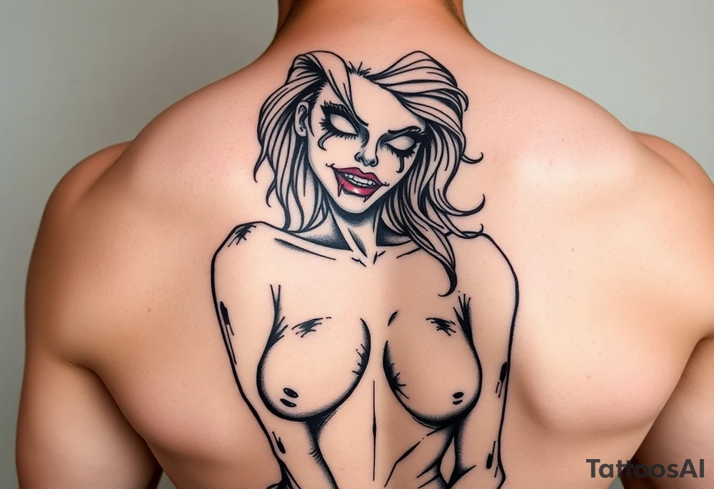 Zombie pinup girl tattoo idea