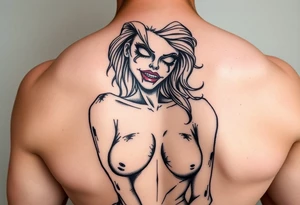 Zombie pinup girl tattoo idea
