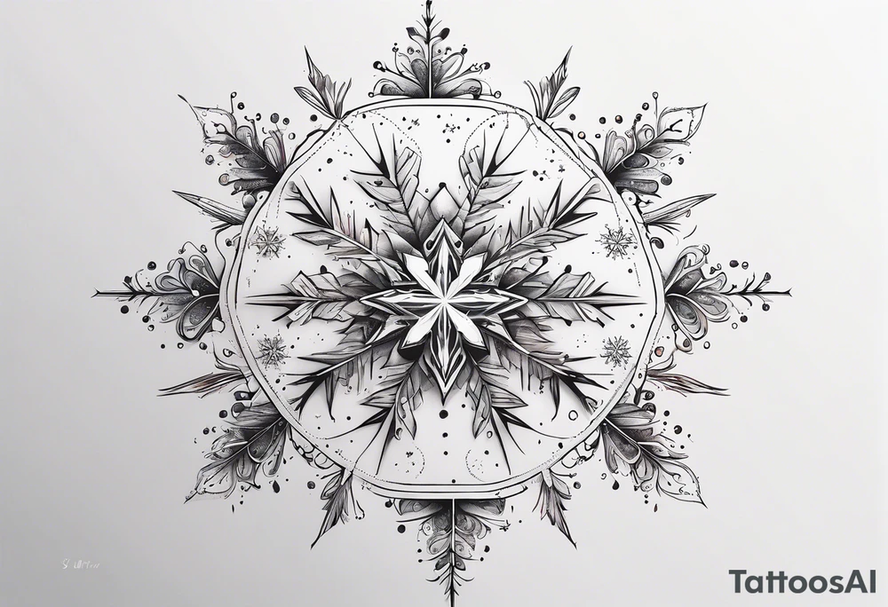 Constellation, animal, snowflake tattoo idea