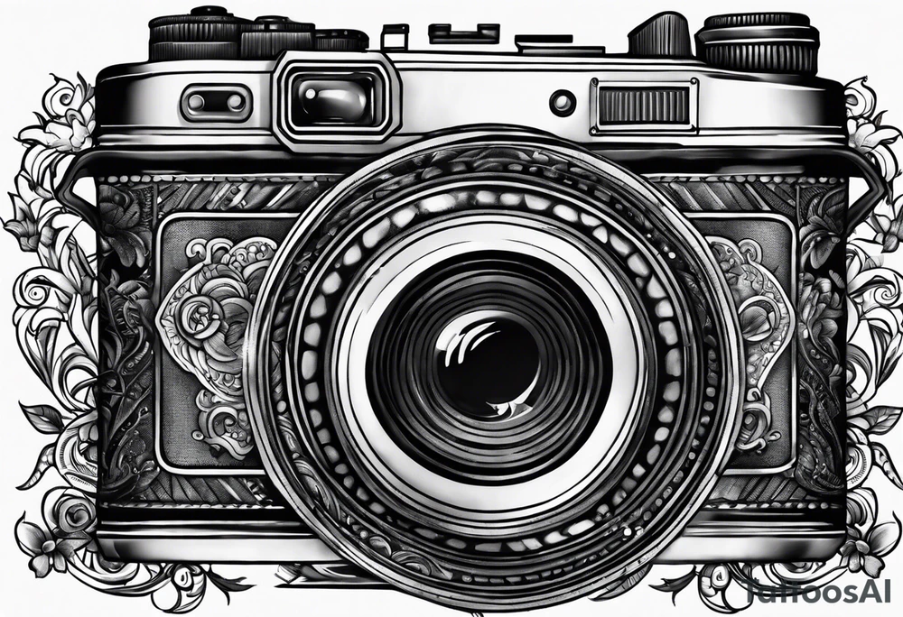 Vintage camera tattoo idea