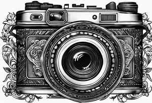 Vintage camera tattoo idea