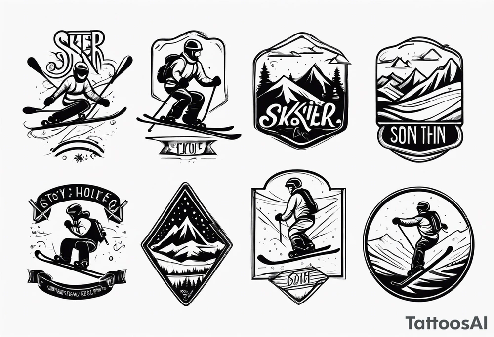 Skier tattoo idea