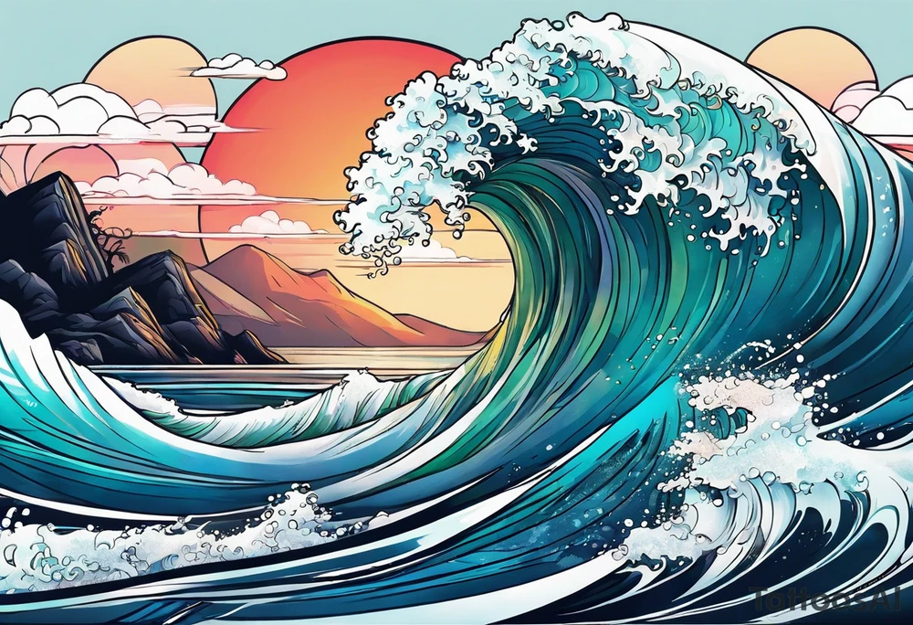 Waves tattoo idea