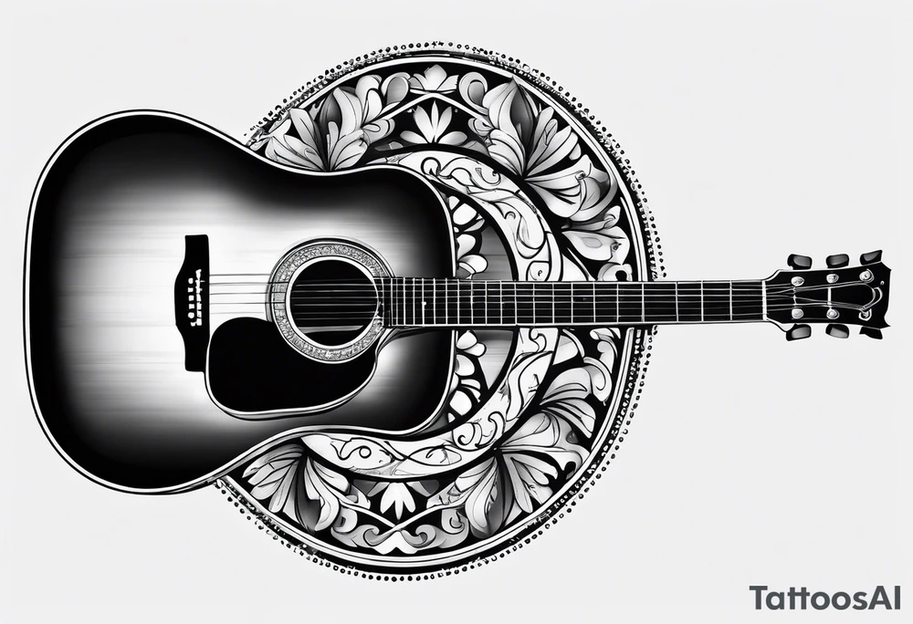 Acoustic Guitar tattoo idea