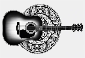 Acoustic Guitar tattoo idea