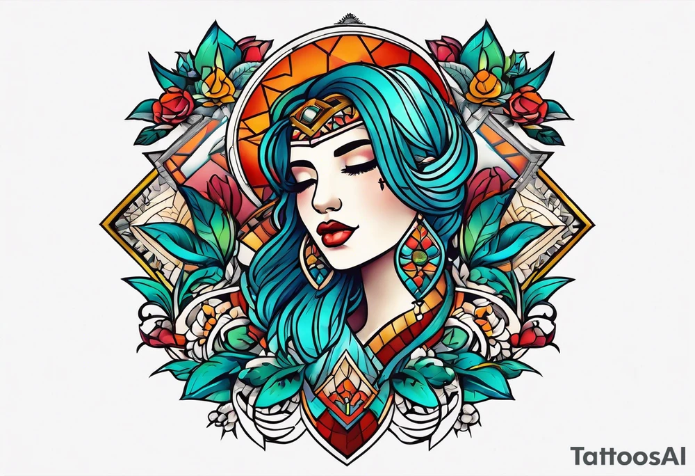 traditional vintage tattoo worship singing tattoo idea