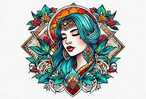 traditional vintage tattoo worship singing tattoo idea